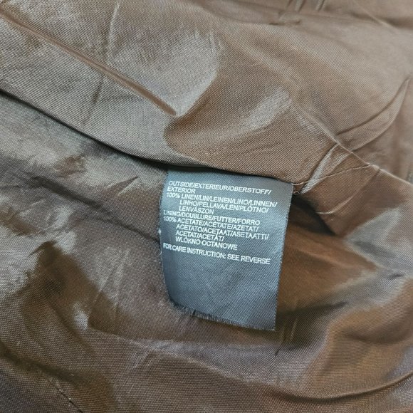 Mexx 100% linen brown jacket, size 10 - Picture 3 of 4